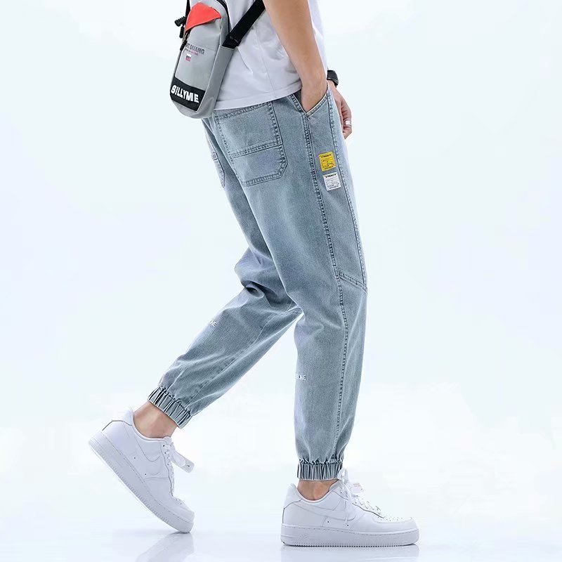 Title 3, Mens Jeans Ankle-tied Trousers Spring and Autu...