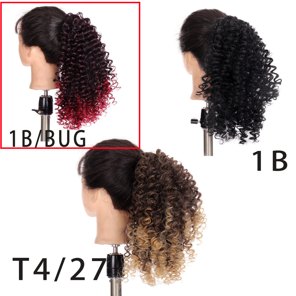 Small Curly Ponytail Chemical Fiber Elastic Mesh Wig Braid Cj580T1B Bug - Shop at LoveMi