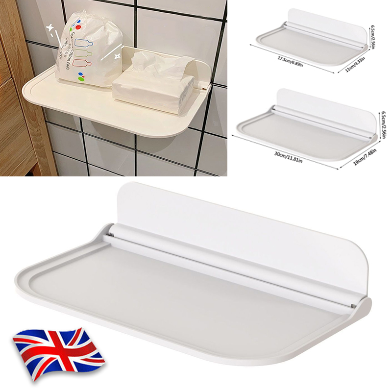 Foldable Floating Shelf Wall Mounted Display Shelves Bathroom Shelf---Large — image 8