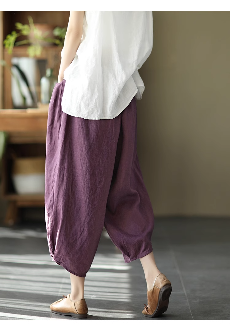 Title 5, Cotton Harem Pants Linen Loose Bloomers