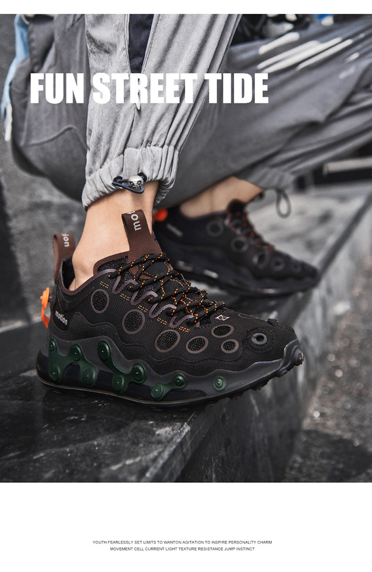 Title 6, Lage heren sneakers met mesh en luchtkussen. Ad...