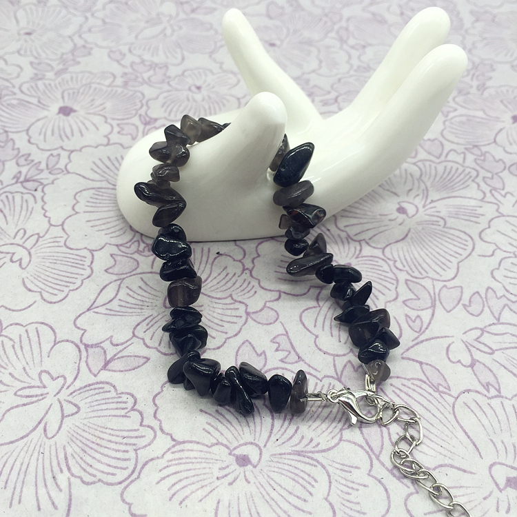 Title 6, Modieuze obsidiaan stenen armband met onregelma...