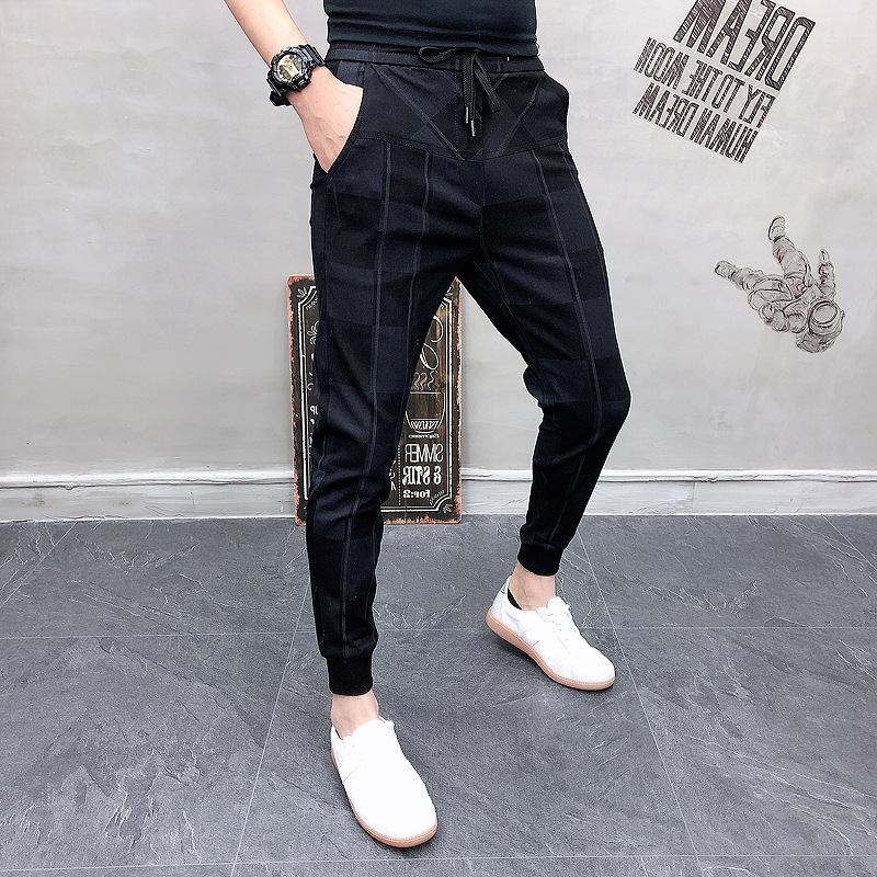 Title 2, Sommer Casual Hose Herren Koreanisch Slim Plaid...