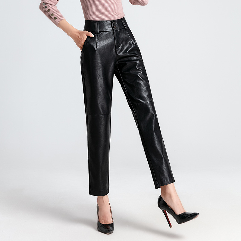 Title 6, Small Straight High Waisted Sheepskin Trousers ...