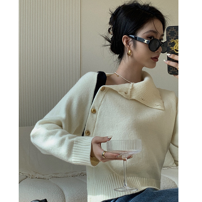 Title 2, Turtleneck Two Wear Long-sleeved Sweater Women