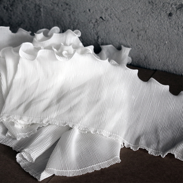 Wave Single-layer Pleated Wavy Three-dimensional Ruffle Fabric