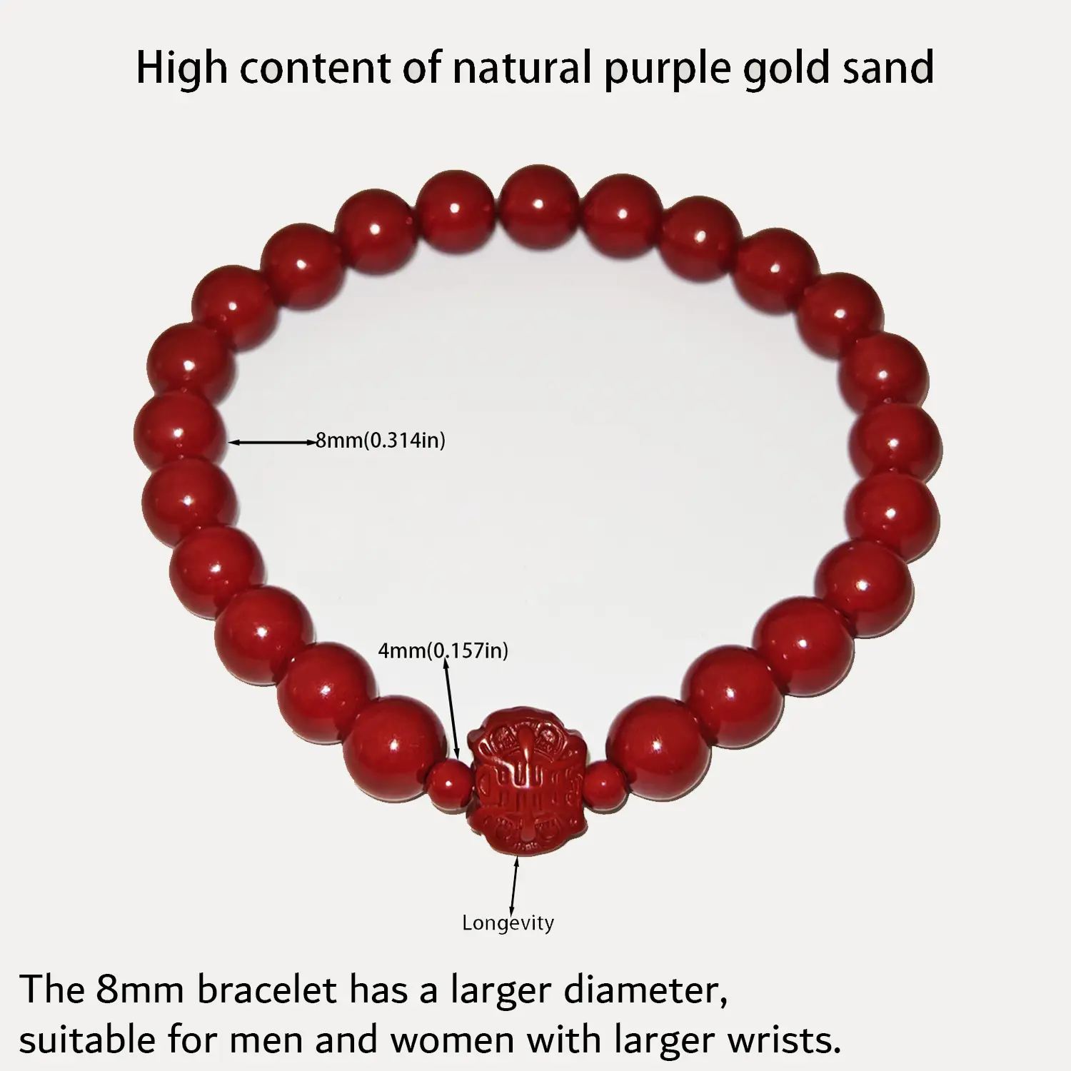 7 Styles Of Cinnabar Bracelets 8mm And 6MM