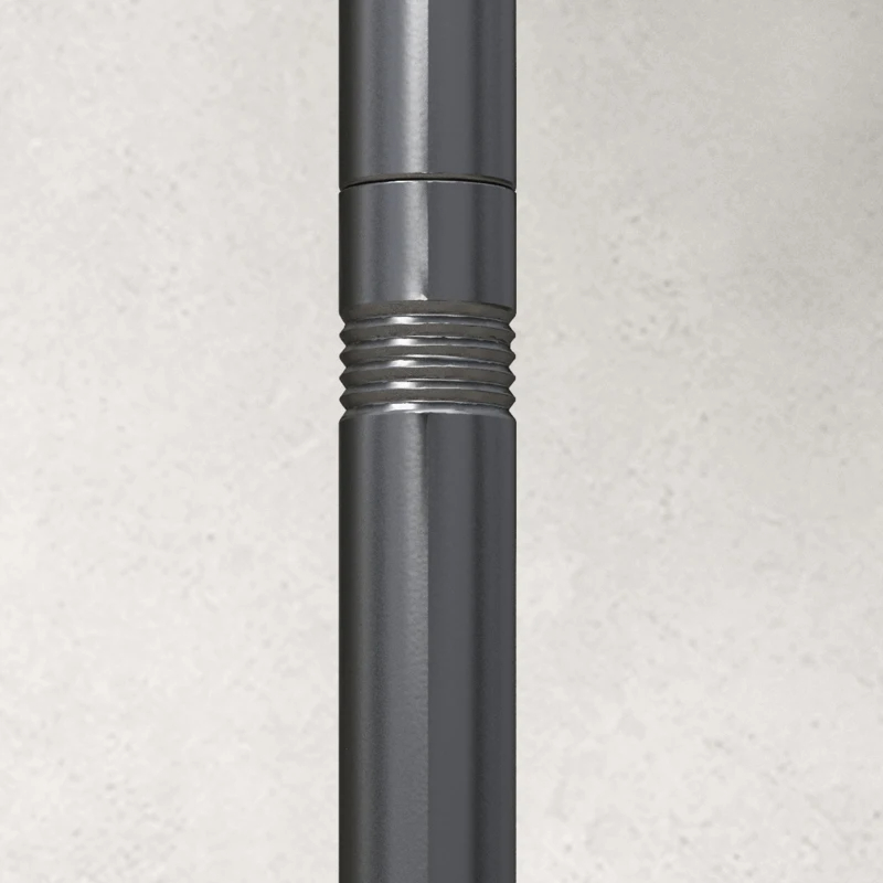 2 Pack Of 10' String Light Poles, Steel Hanging Lighting Stand For Patio, Backyard, Deck, Wedding, Party, Black