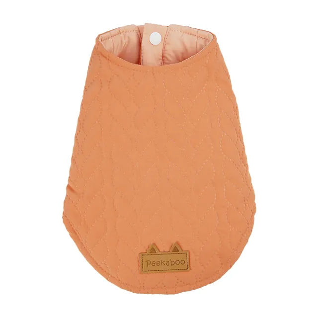 Autumn And Winter Warm Jacquard Button Two piece Cotton Padded Clothes Orange - Shop at LoveMi