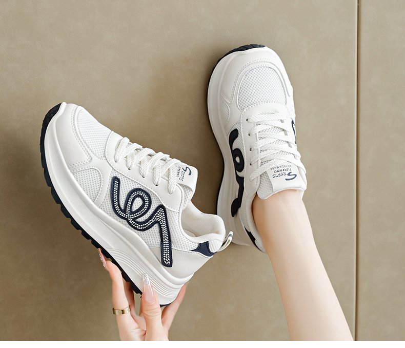 2026 Casual White Sneakers Breathable New Arrival Lightweight Athletic Running Shoes, Spring Summer Mesh Upper Comfortable Fashion Sneakers