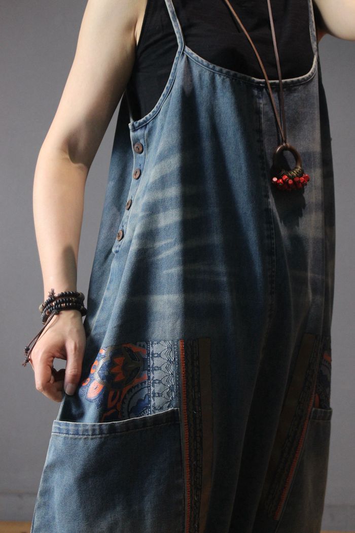 Women's Loose New Style Denim Overalls - Image 3