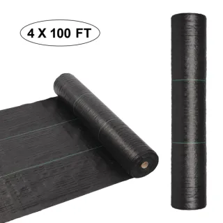 4x100ft Black Weeding Cloth Polyethylene Foldable