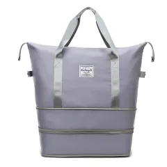 Dry-wet Separation Portable Shoulder Bag - Grey - View 1