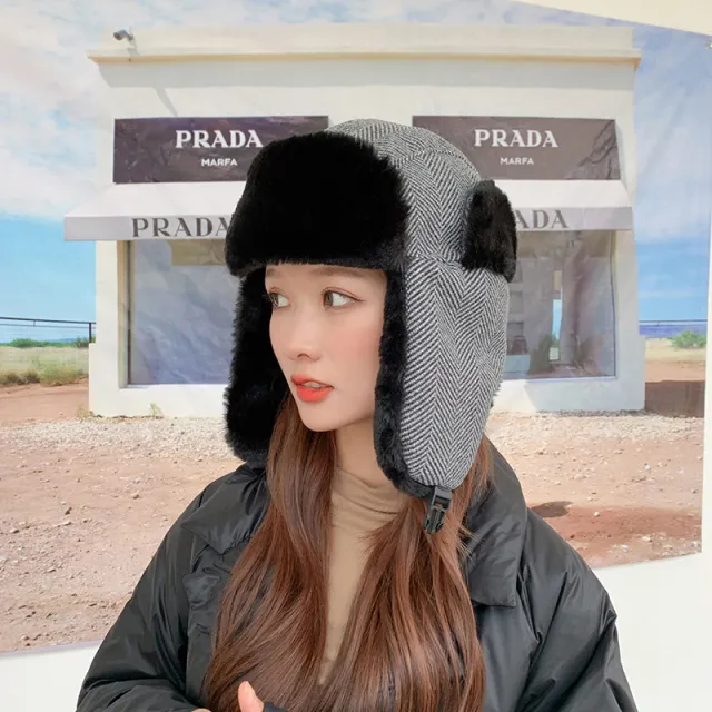 Korean Version Of Wind proof And Cold proof Electric Car Cotton Hat Black - Shop at LoveMi