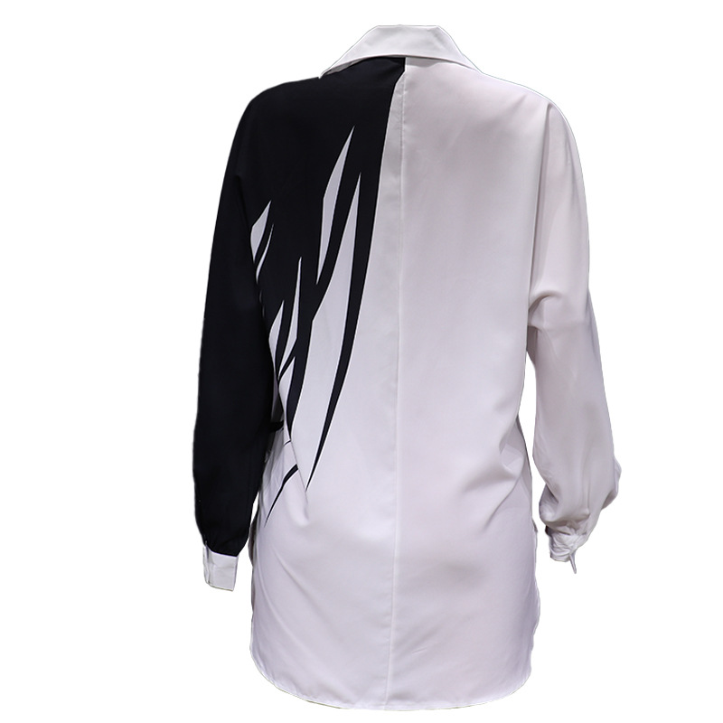 Title 7, Personalized Fashion Long Sleeve Lapel Print Shirt