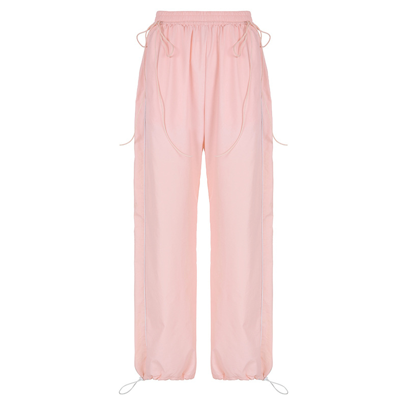 Tight Waist Loose Straight Cargo Pants