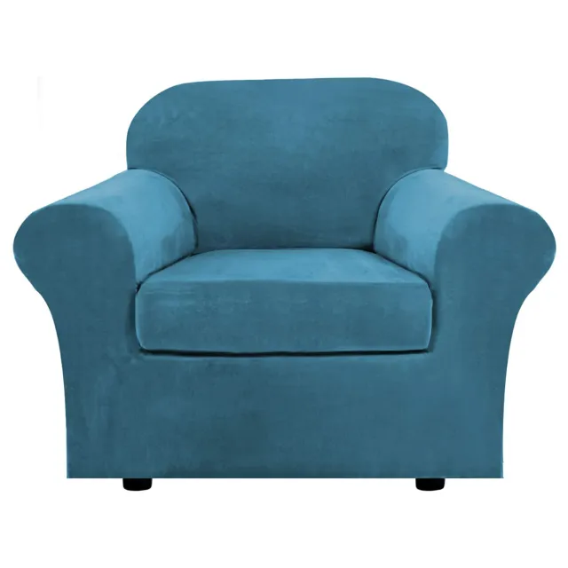 Super Soft Velvet Thickened All inclusive Stretch Sofa Cover Peacock Blue - Shop at LoveMi