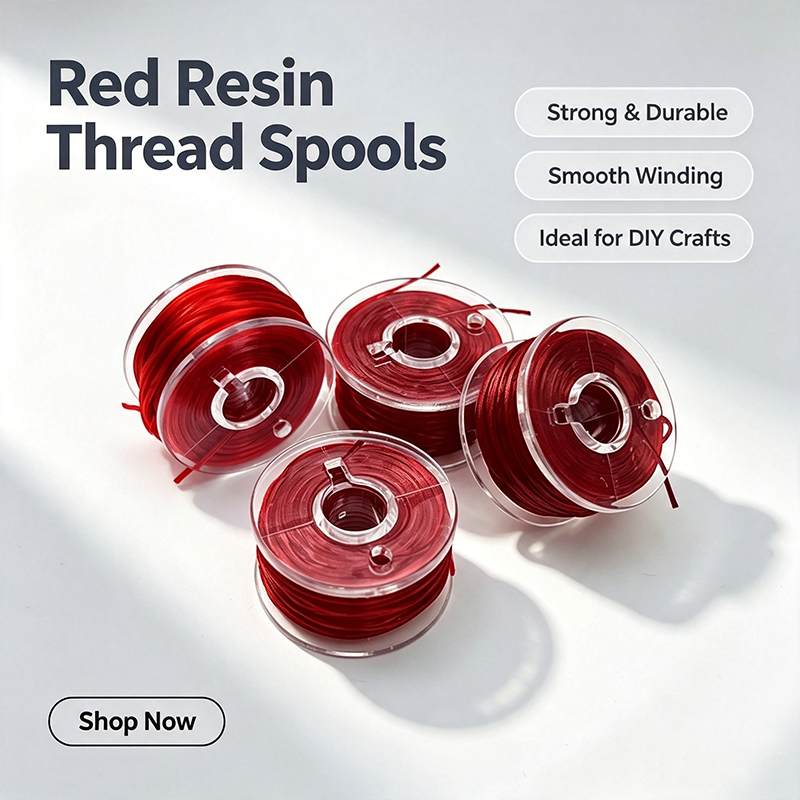 Elastic Beading Thread Spools For DIY Bracelet Jewelry Making Craft Supplies in Red