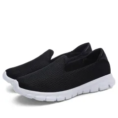 Breathable Mesh Shoes, Lightweight Soft Sole Women's Shoes, Sports Casual Shoes - Black - View 1