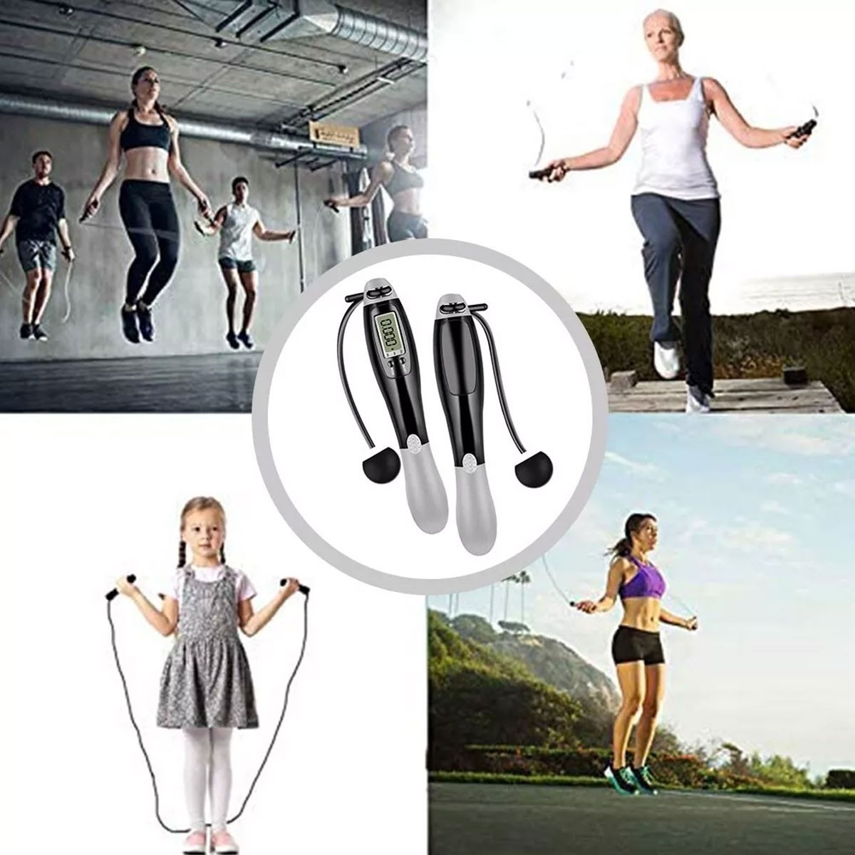 Cordless Skipping Rope With Smart Screen And Weighted Handles For Sports Fitness — image 10