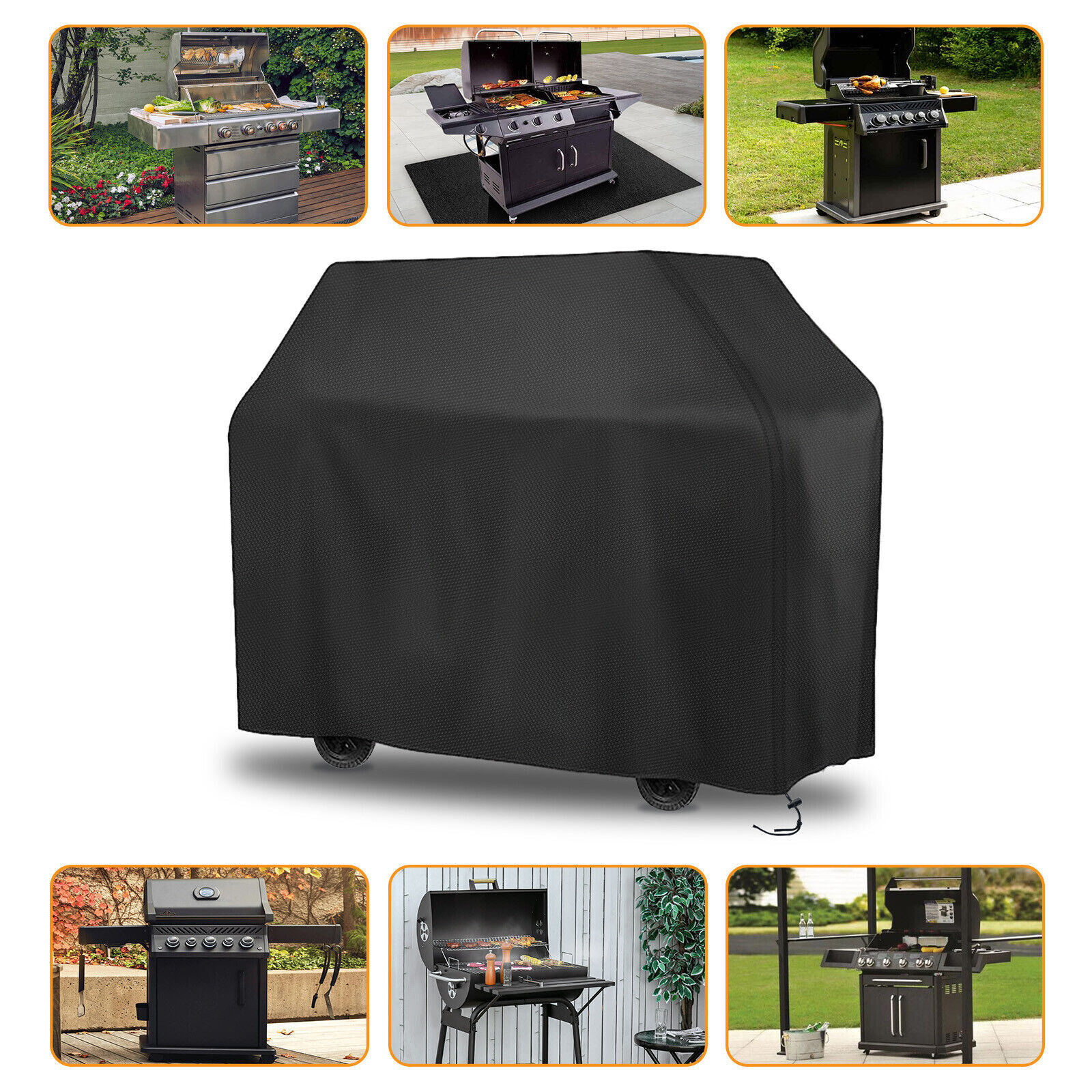 Heavy Duty BBQ Cover Waterproof Barbecue Gas Smoker Grill Patio Garden Outdoor — image 7