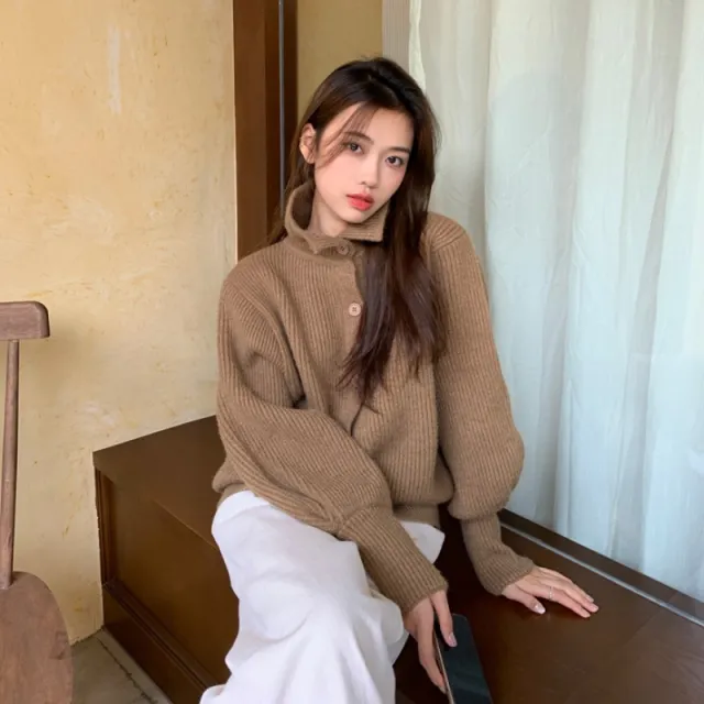 Slouchy Grey Turtleneck Loose fitting Casual Jumper For Women Grey - Shop at LoveMi