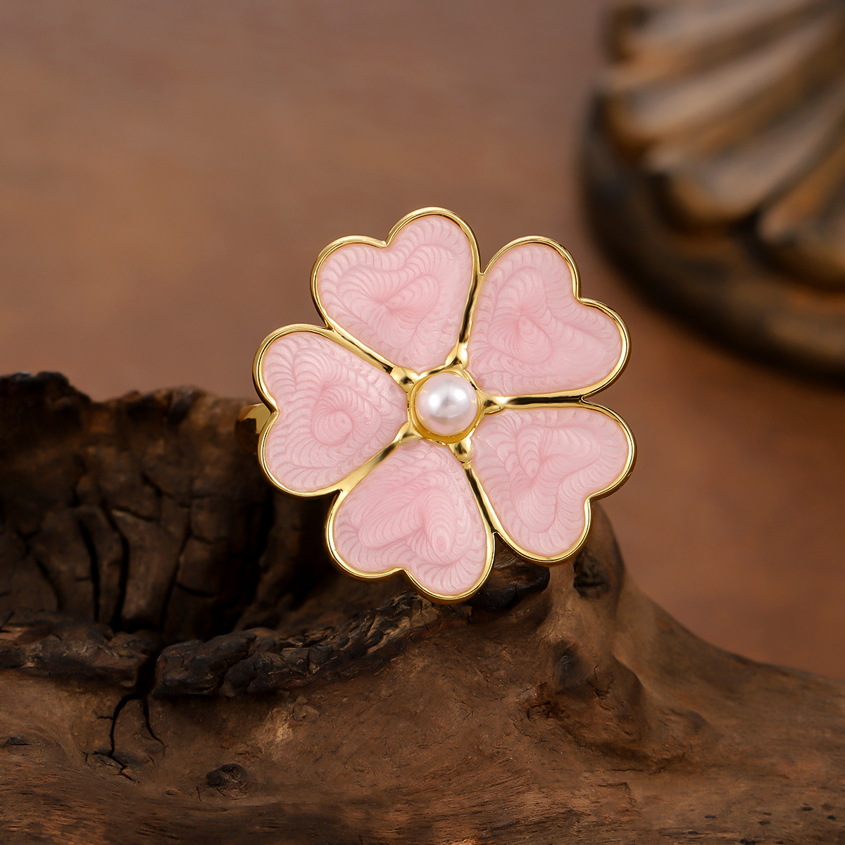 uudne kirsiõieemal sõrmus, reguleeritava avaga