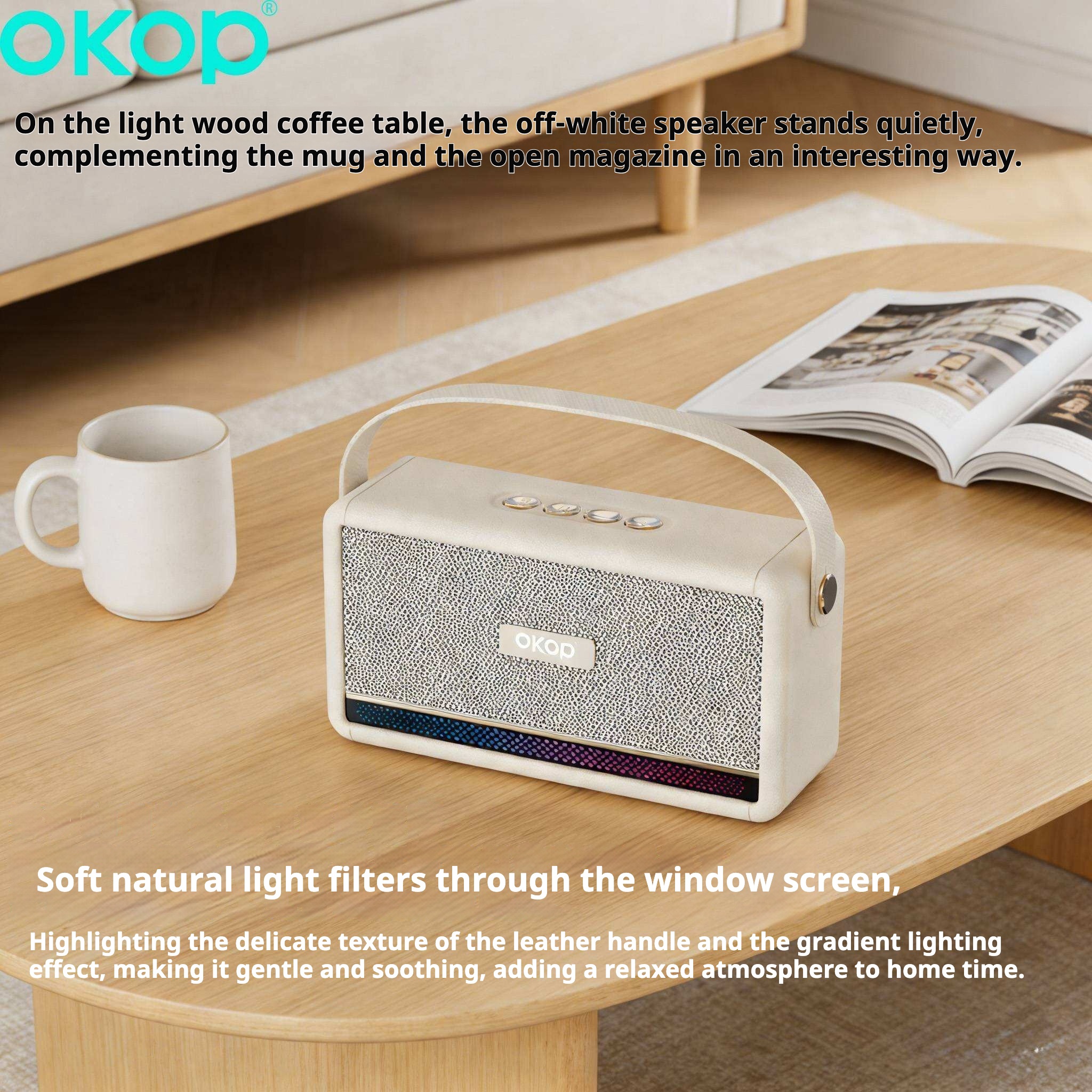 KP-843 Best-Selling Wireless Bluetooth Speaker Portable Handle Home Use RGB Ambient Light Factory Direct Wholesale Export-Exclusive 2