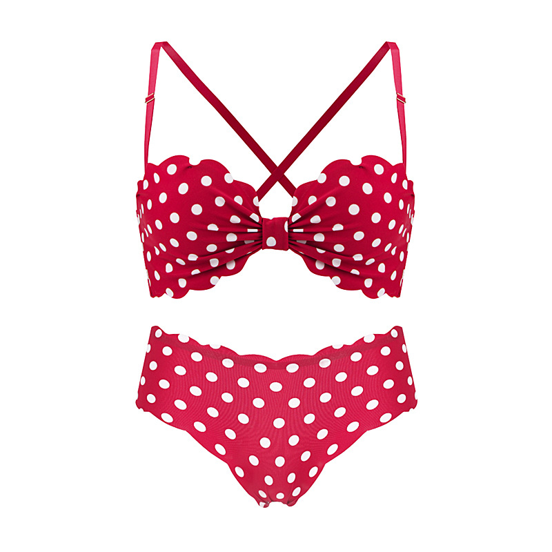 Title 6, Polka dot bow beautiful bra set