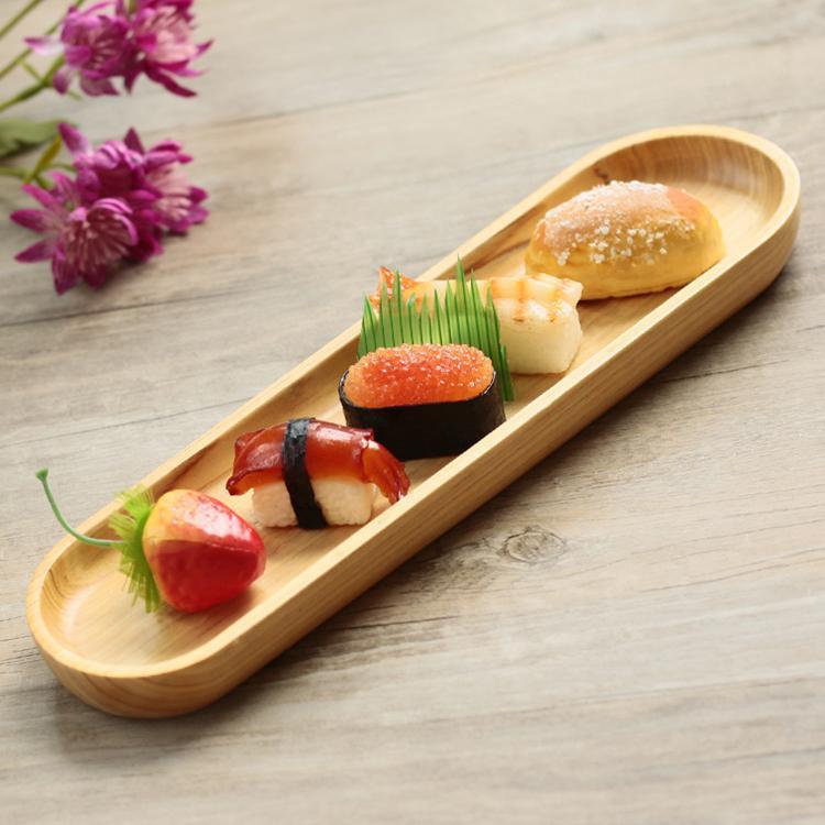 Title 3, Creative Rectangular Solid Wood Tray Tableware