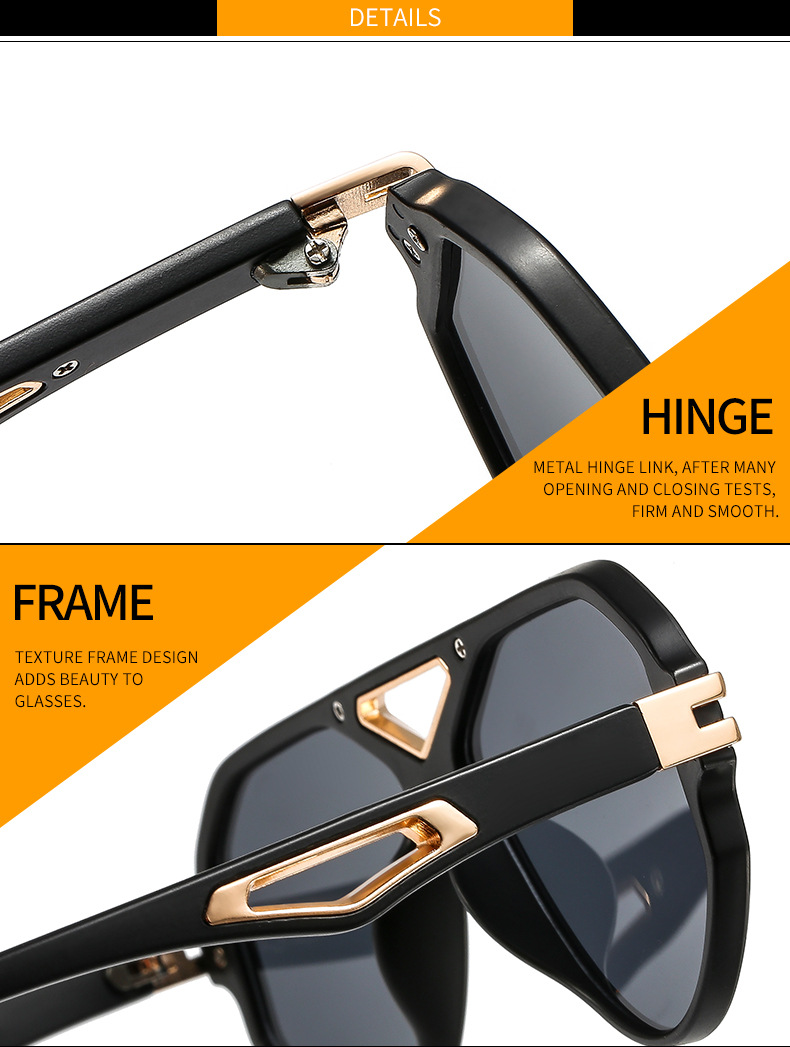 European And American Men's And Women's Trendy Retro Sunglasses - Image 5