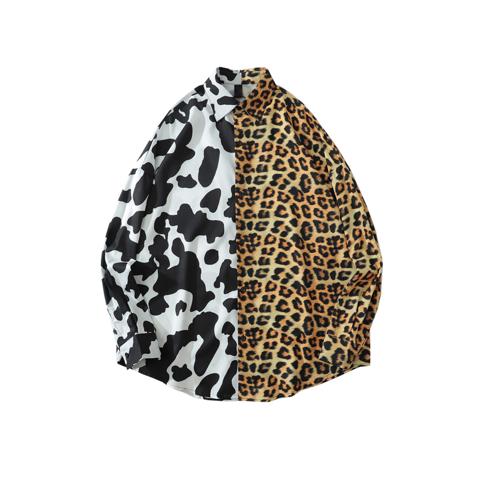 Title 4, Leopard print colorblock shirt