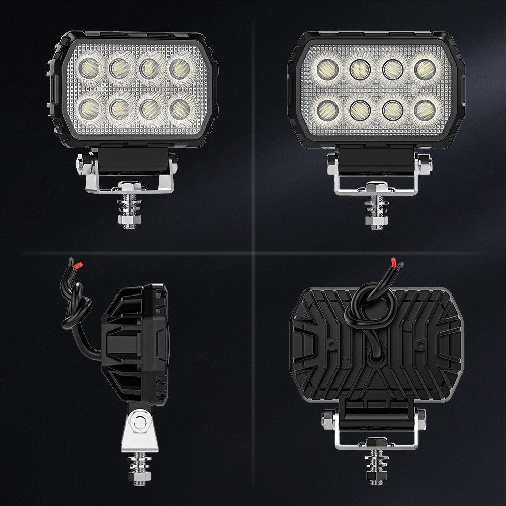 2PCS 4.4 Inch Rectangular Led Work Lights Flood Beam Fit Digger Tractor — image 8
