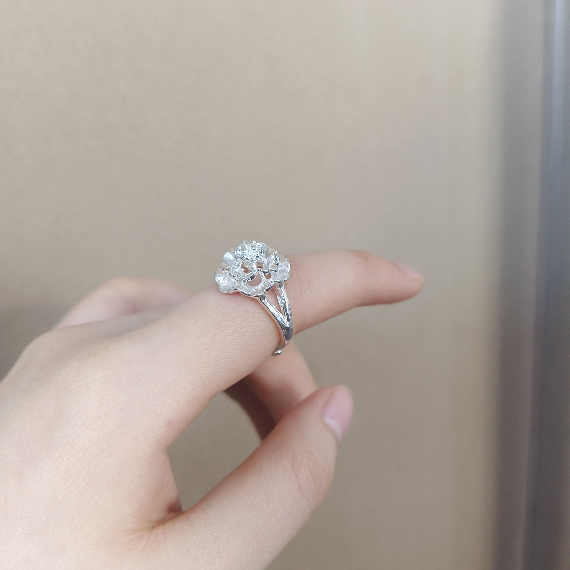 Mocha Brown Serpentine Tiger Eye Alloy Ring For Women, Unique Vintage Design, Luxury Light Luxury Adjustable Index Finger Ring