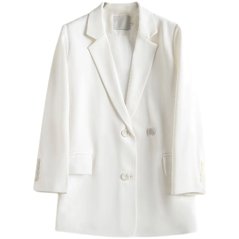 White Small Suit Jacket Women Loose Japanese