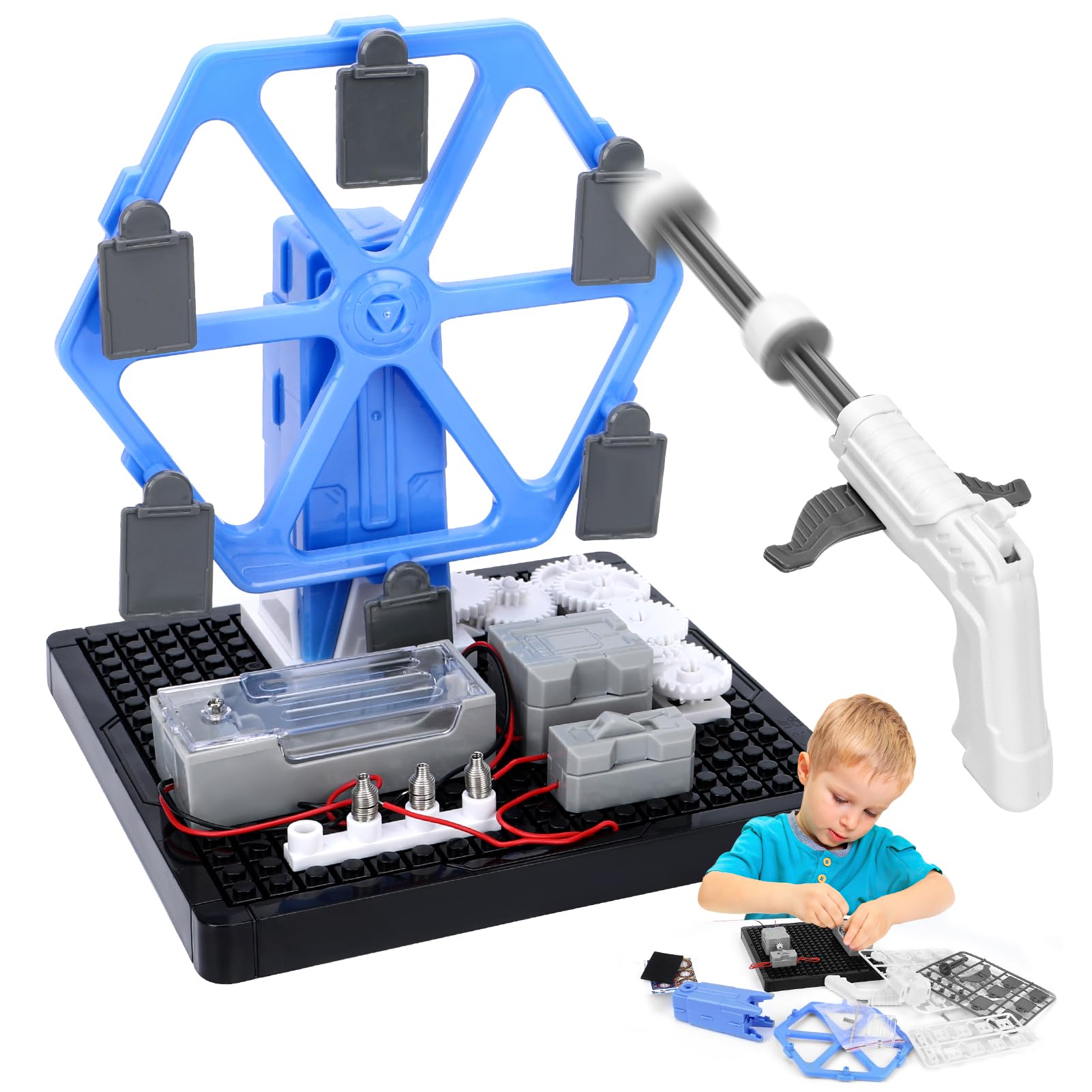 Educational Toys, Education DIY Building Science Kits For Kids Age 8 9 10 11 12 Years Old, Cause And Effect Toys Engineering Building Toys, Gift For 8-12 Year Old Boys & Girls For Christmas Birthday - Image 1