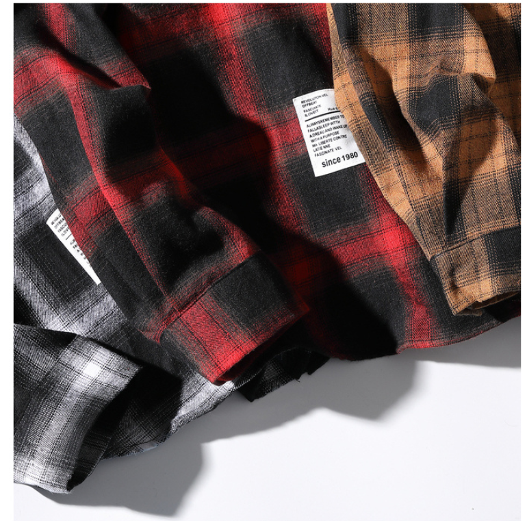 Title 4, Teen Fashion Plaid Long-sleeved Shirt