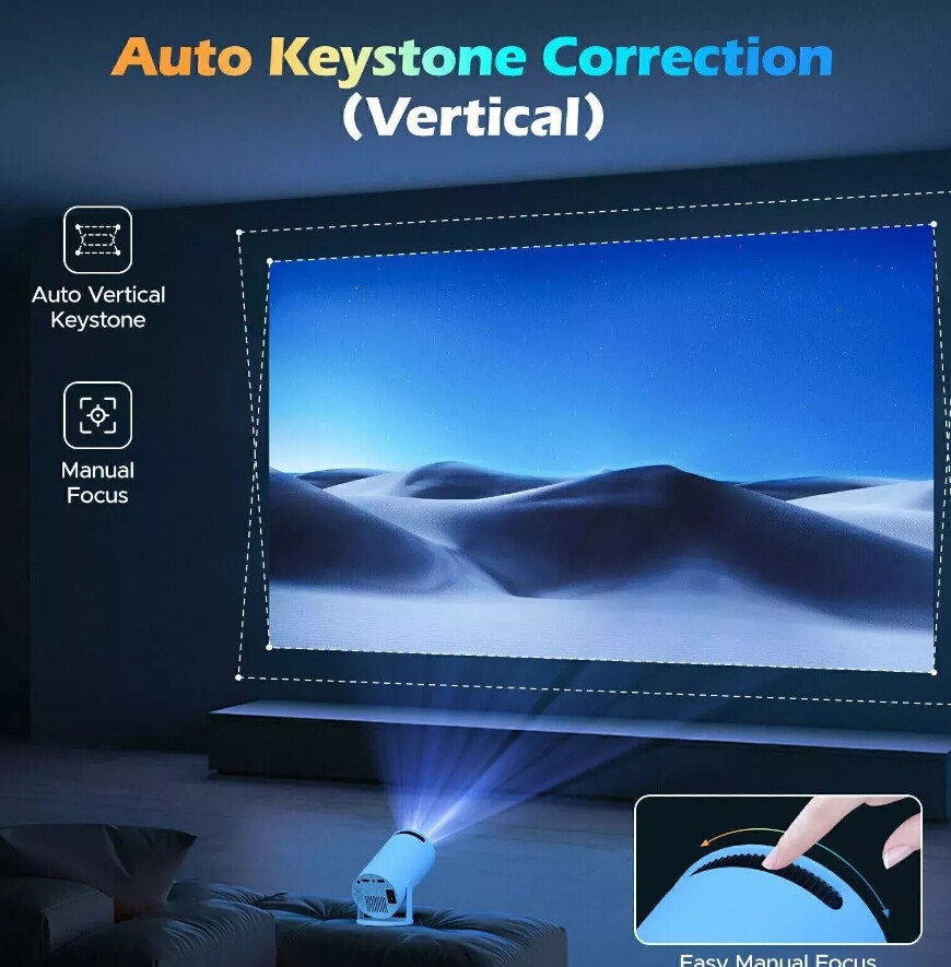 4K 5G Projector Smart HD LED WiFi Bluetooth H DMI USB Android Office Home — image 3