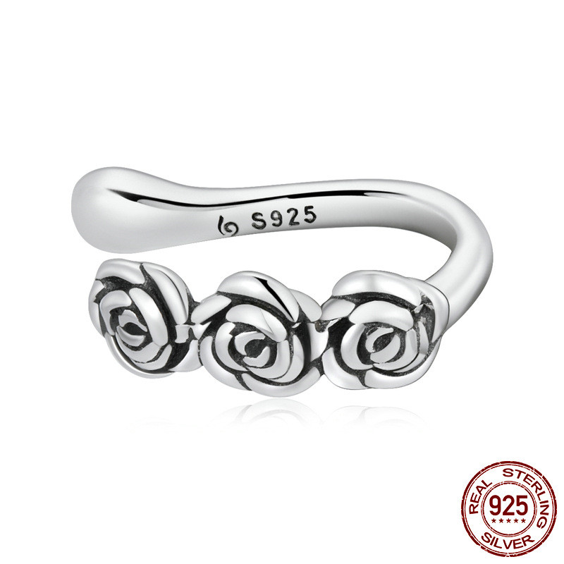 Women's Vintage Rose No Pierced Ear Cuffs