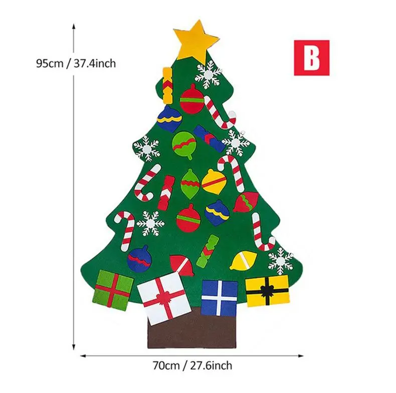 Felt Christmas Tree Or Snowman Holiday Decoration, Perfect For Homes, Classrooms, Offices, And Party Venues, Versatile Seasonal Decor, Festive Wall...