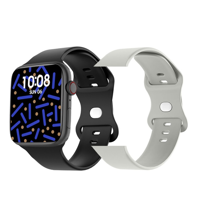 Black with silicone strap