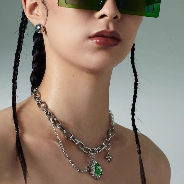 Stitching Pearl Niche Light Luxury Necklace Female Ins Cold Wind