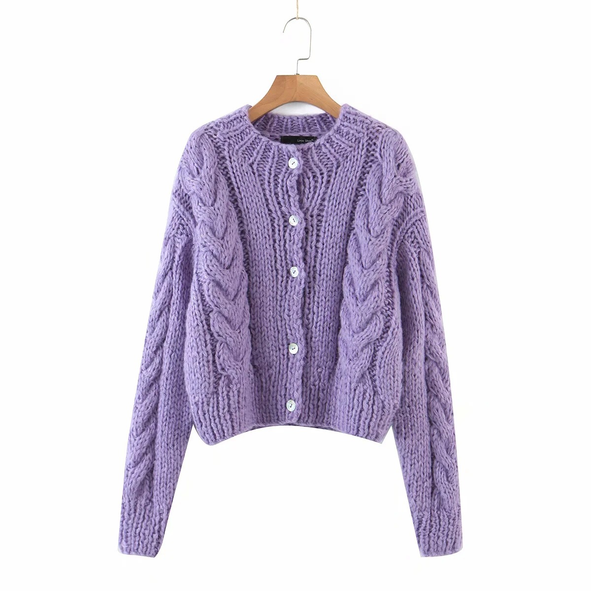 Women's Loose Fashion Twist Knitted Cardigan