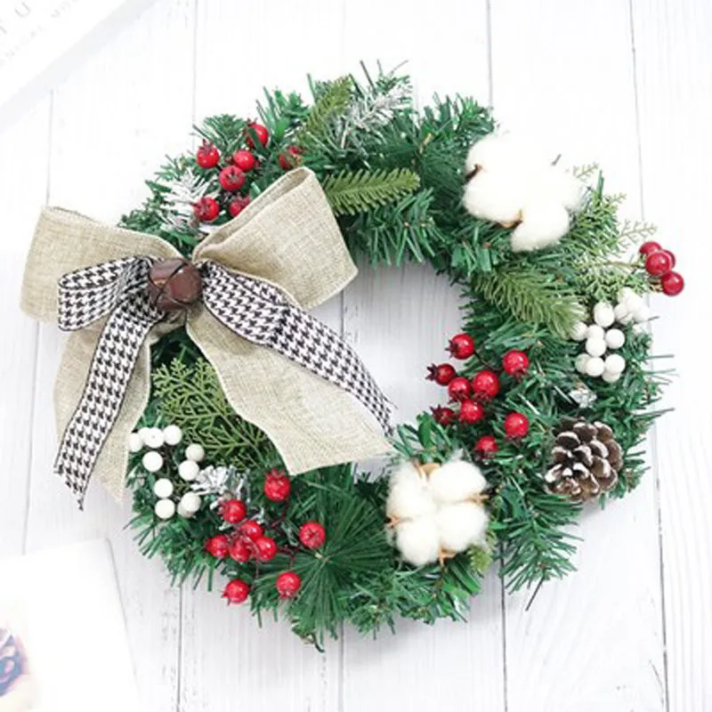 Creative Christmas Door Wreath Christmas Decoration Artificial Garland Wreaths For Car Home Window Wall Decoration – image 8