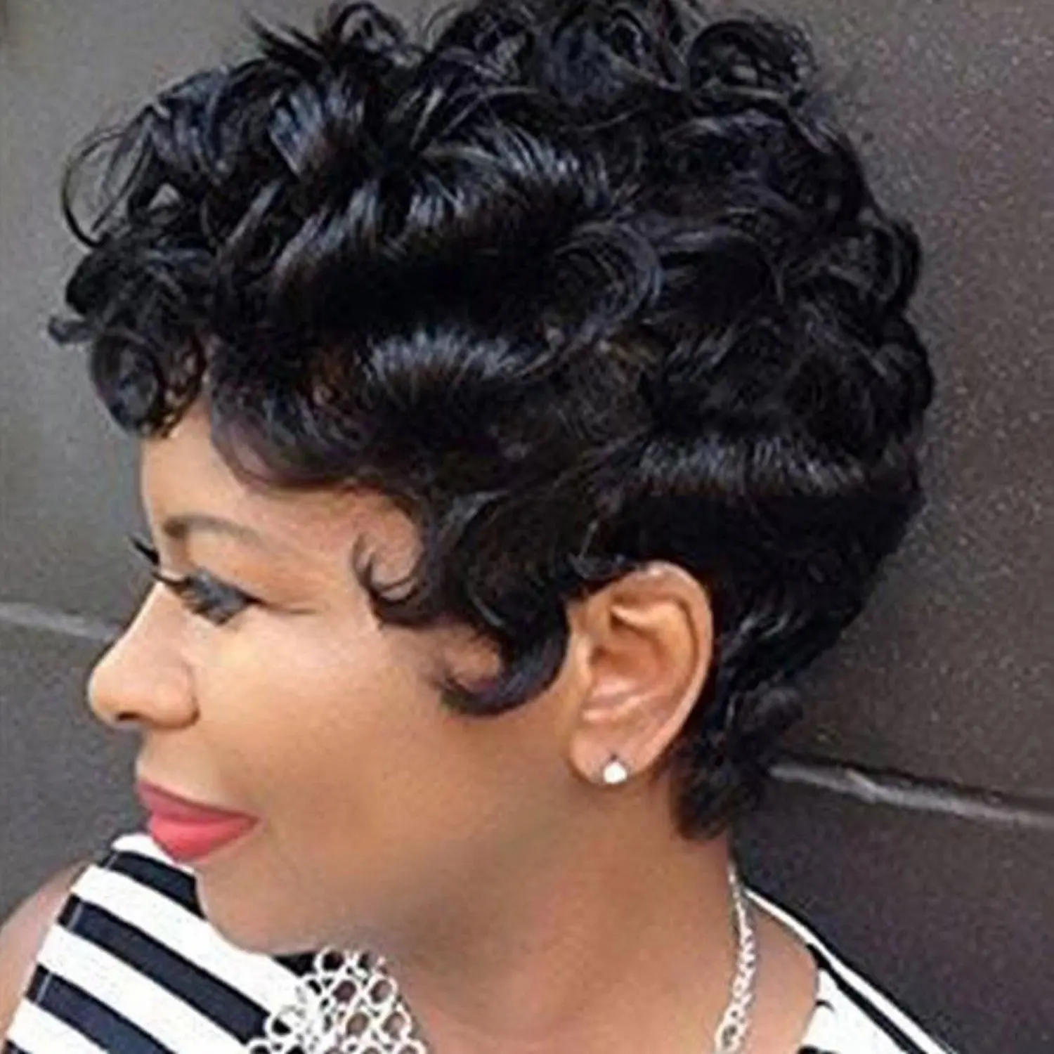 European And American Short Curly Hair Wig