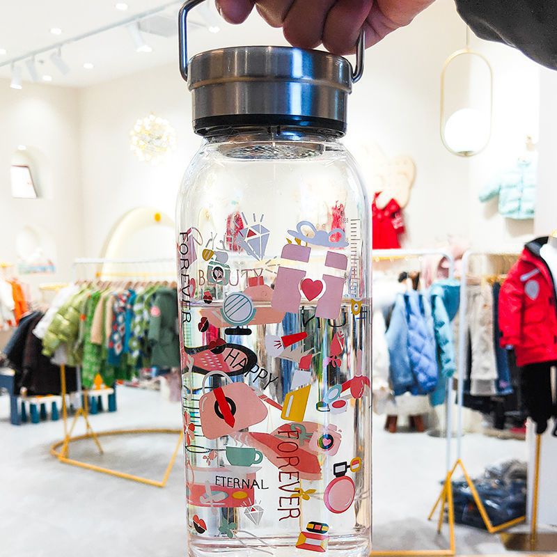 Graffiti Glass Cup Is Portable And Large