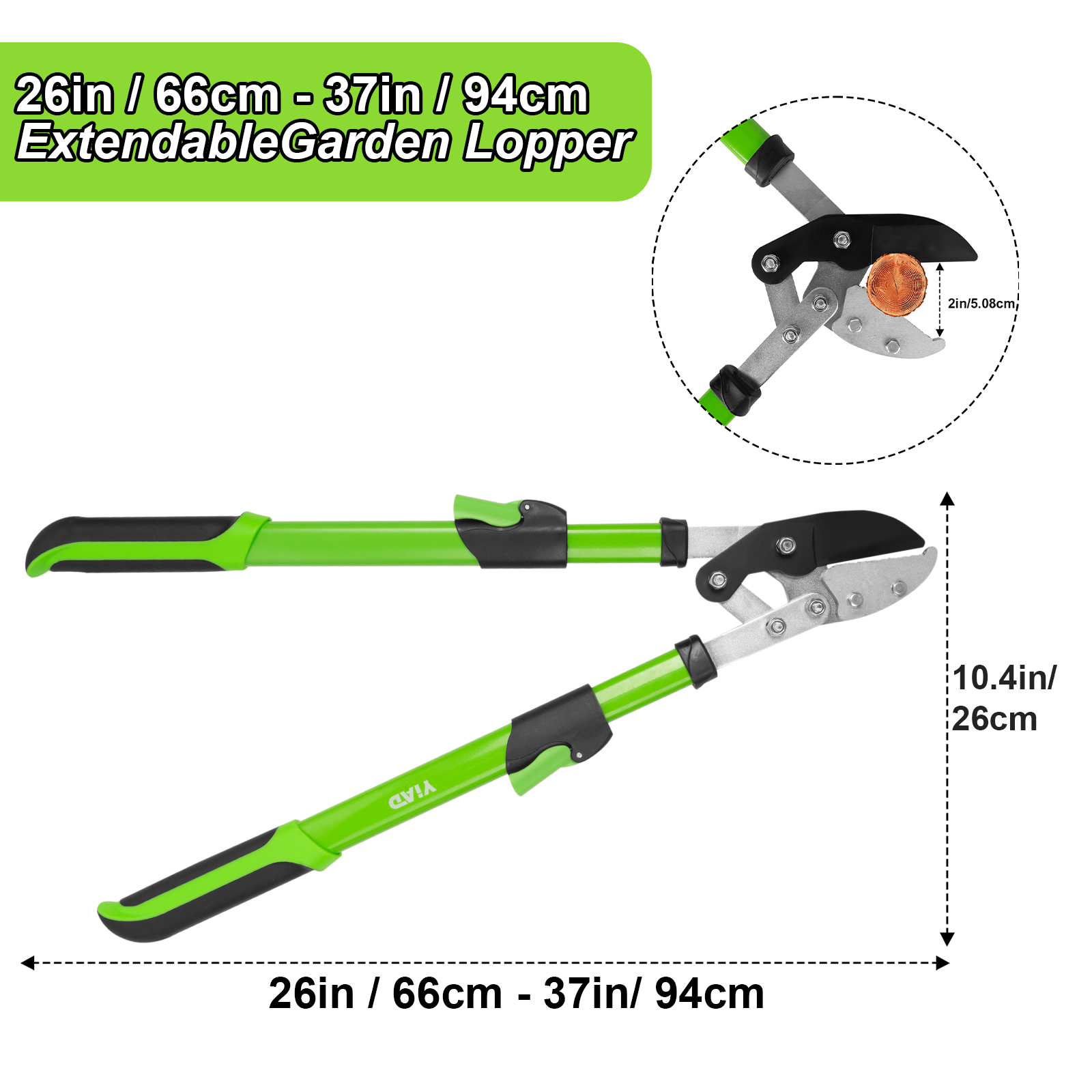 Telescopic Handle With A Knife For Pruning Shears