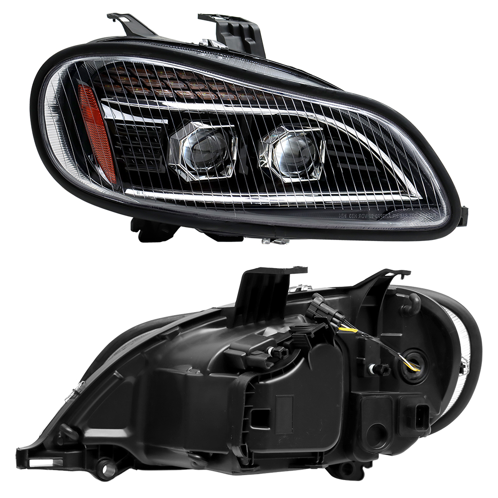 Black Headlights  Compatible With  2004-2013  Freightliner  M2 LED — foto 4