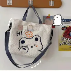 Cute Lamb Wool Messenger Soft Girl Bag Women - Single Bag-Without Pendant-Lar - View 1