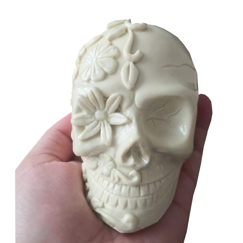 Title 3, Skull Mousse Cake Silicone Mold Candle Aromathe...